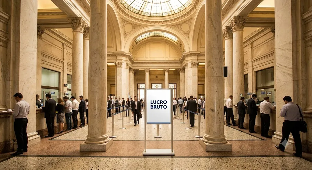 Como os grandes bancos mantêm a lucratividade em diferentes ciclos econômicos. Imagem gerada por IA