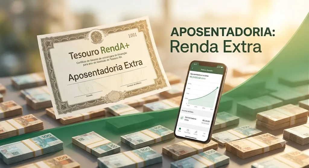 Tesouro RendA+: o título público desenhado especificamente para a aposentadoria do brasileiro. Imagem gerada por IA