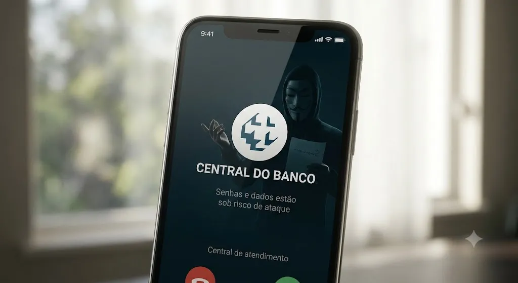 Tática psicológica por trás dos principais golpes financeiros digitais. Imagem gerada por IA